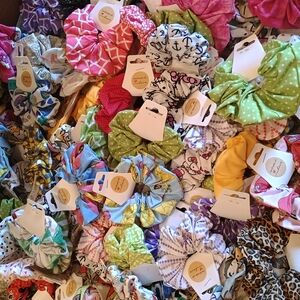 Colorful Kids Hair Scrunchies Set
